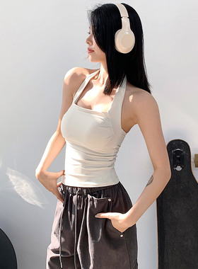 annerun挂脖运动背心女防下垂跑步健身美背一体式瑜伽服上衣文胸