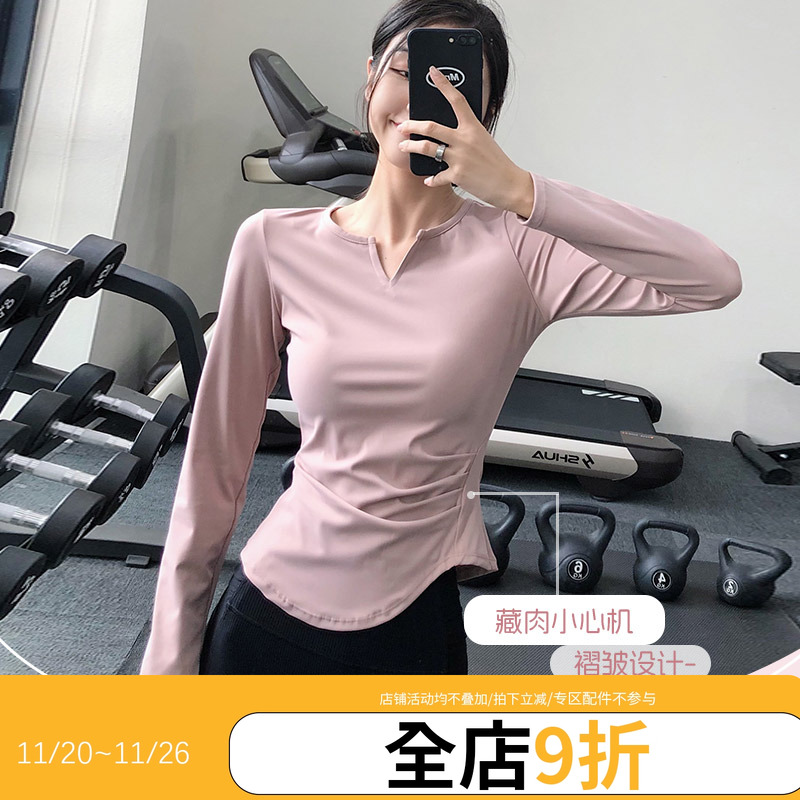 annerun紧身运动上衣女短袖