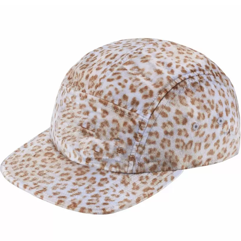 24SS Leopard Velvet Camp Cap 豹纹 天鹅绒 露营帽 白