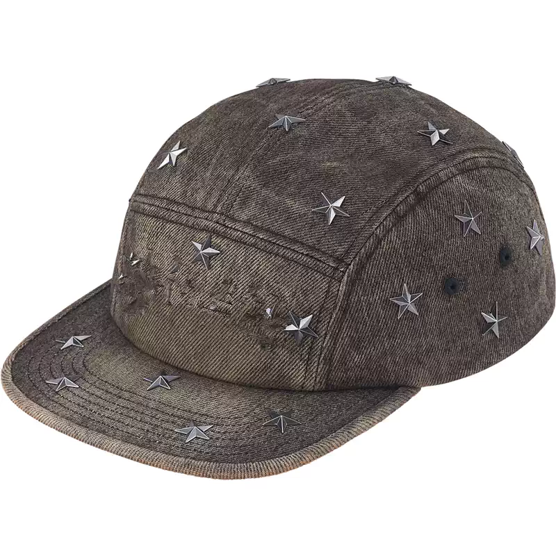 Water Washed quilted camping hat  铆钉5角星 洗水黑 洗水蓝