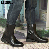 英伦风高帮真皮工装 机车男士 春秋冬季 马丁靴男款 新款 高筒皮靴子