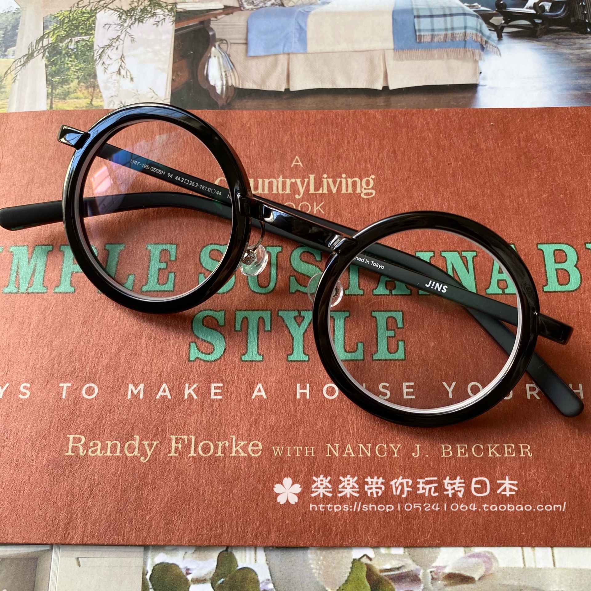 日本代购直邮  jins Konstantin Grcic 圆形眼镜 空气镜架 18S350