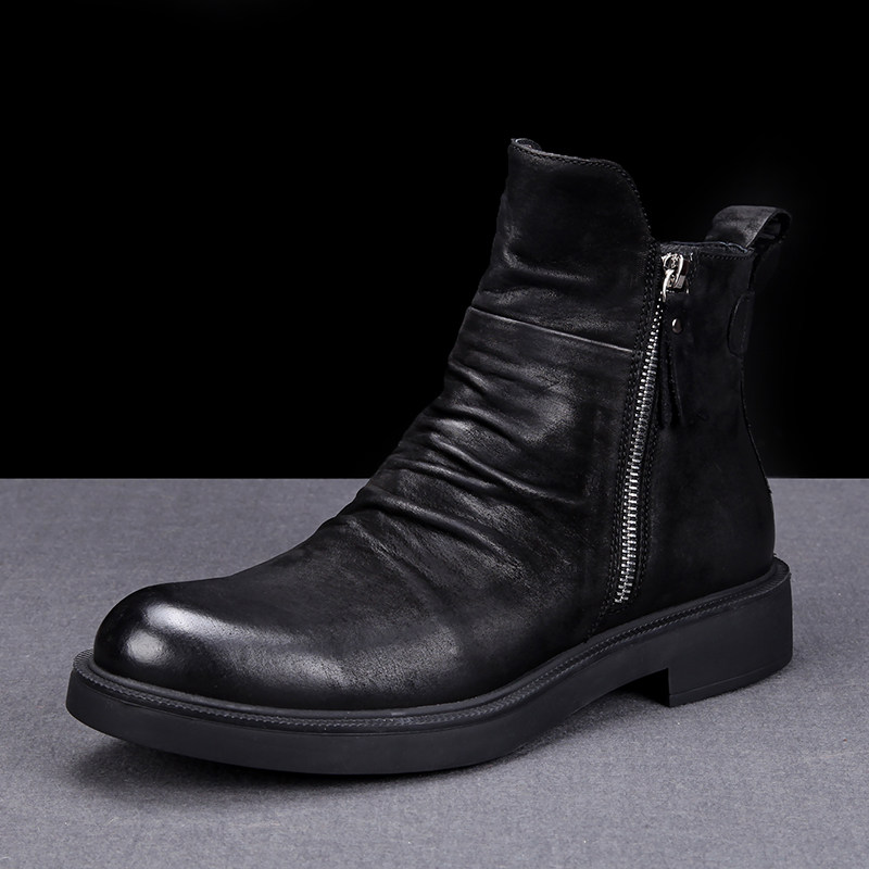 British style genuine leather Riding boots 2019 new pattern Trend man Retro High shoes Versatile Bootie work clothes Bootsin the Men's Shoes, Boots  category - from Buy2taobao.com to provide professional Taobao agent buy service