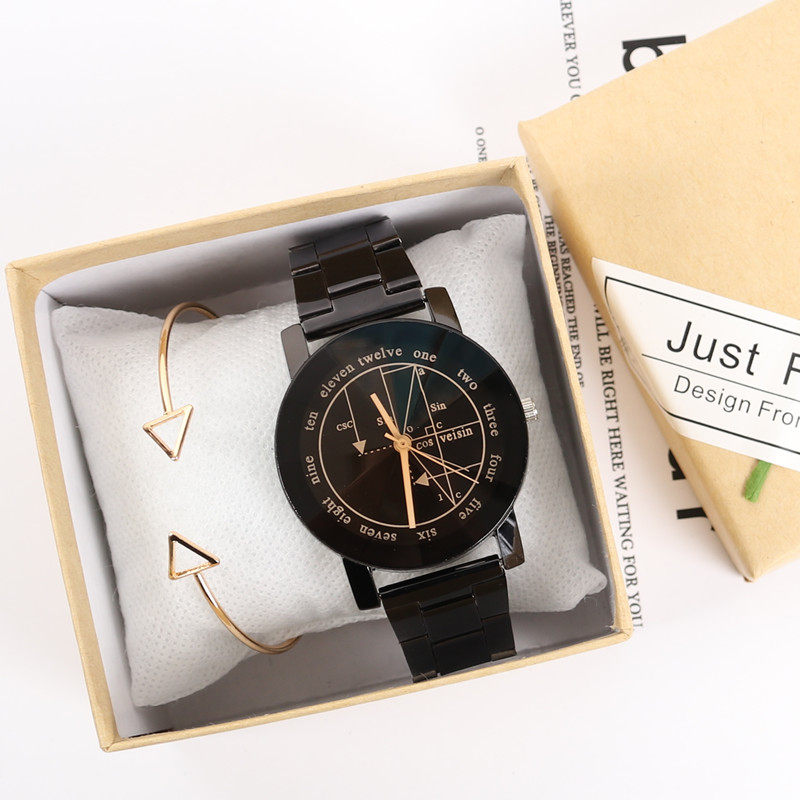 韩版简约女中学生时尚潮流ulzzang男士钢带防水石英情侣手表一对