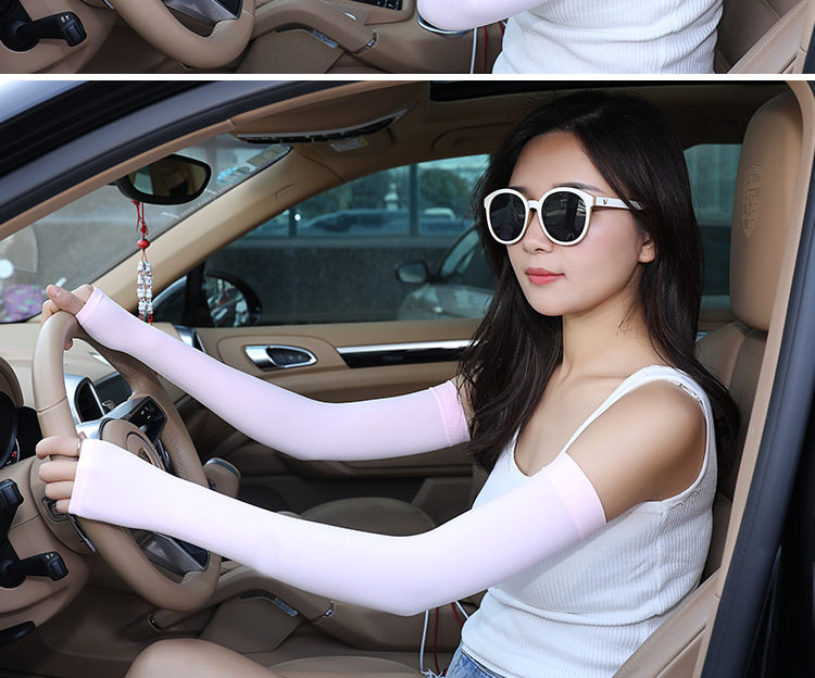 【3双】冰袖防晒袖套跑男骑行手套户外薄款冰袖女