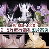 新品 韩式 简约高级感布艺小清新自然野生风婚礼图片案例婚庆资料