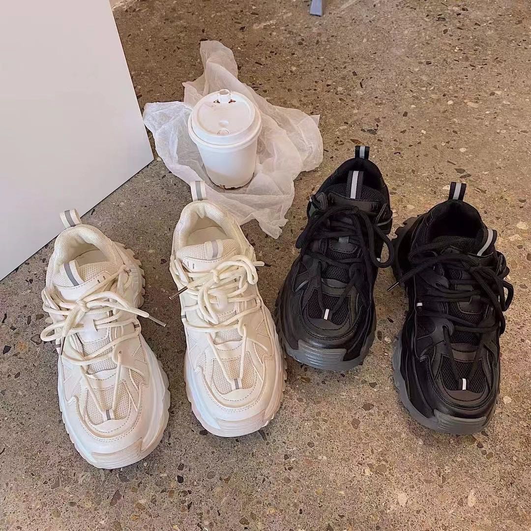 Spring and summer new students' thick soled father shoes women's fashion casual versatile sports students' small white shoes