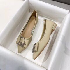 Spring new net red evening shoes light mouth versatile flat bottom fairy wind bean shoes pointed single shoes lady ladle shoes