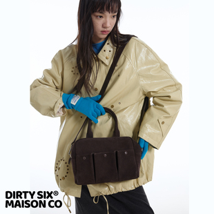 磨砂皮 DirtySix 原创 菲比吐司包 大容量方包 柔软翻毛