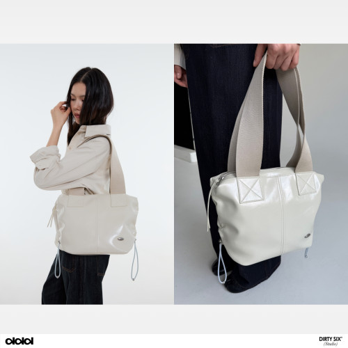 DirtySix 2026秋冬 *赶稿编辑 Lil 宽织带 牛皮单肩包