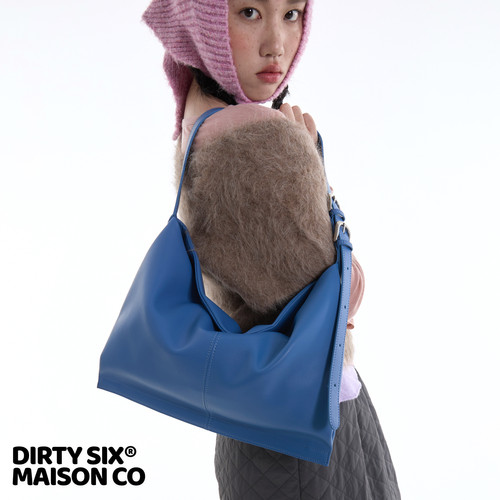 DirtySix 原创 托托里尼 软软牛皮 单肩斜挎饺子包