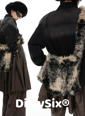 DirtySix /原创 “一只燕麦牛” 流浪风大尺寸 大容量毛毛包