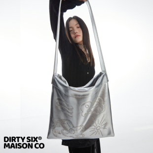 FAFA DirtySix 原创 嘭嘭弗朗小花袋 牛皮小方包 小米钉设计