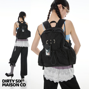 尼龙大容量 DirtySix 丹尼尔 原创 抽绳双肩包 2025SS