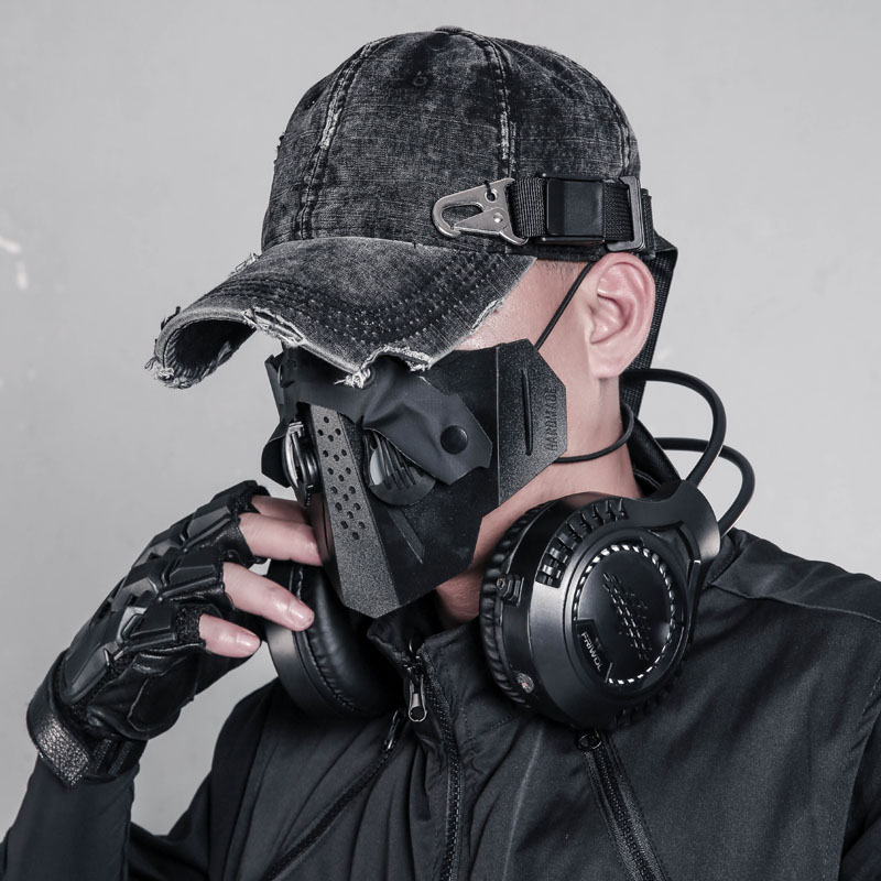 沙丘废土风重工洗水做旧棒球帽