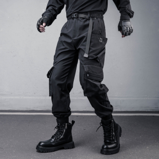 裤 束脚工装 子 男春秋重工战术冲锋裤 小众暗黑潮牌机能风多袋伞兵裤