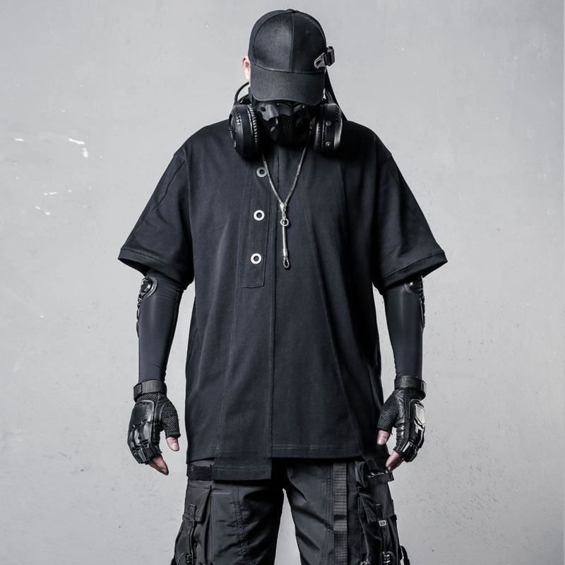 机能小众解构半袖圆领上衣T恤