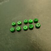 I732 10颗辣绿天然A货翡翠算盘珠子小隔珠