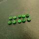 I732 10颗辣绿天然A货翡翠算盘珠子小隔珠