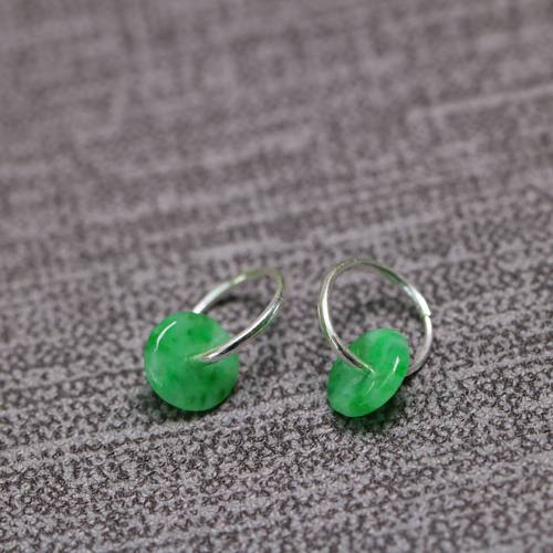 平安扣耳环翡翠天然A货特别