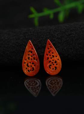 天然翡翠蝴蝶耳坠花片裸石360
