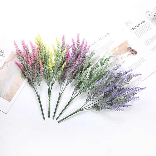 仿真花假花塑料花婚庆植绒薰衣草
