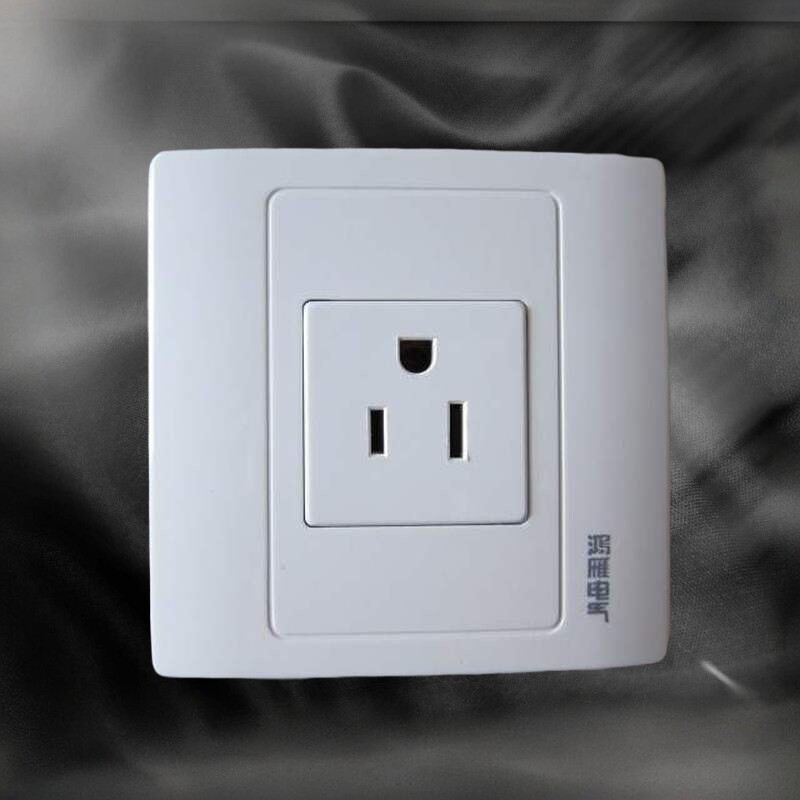 促销杭州鸿雁开关插座 M86银河系列 86型美标三孔插座  M86ZU10N
