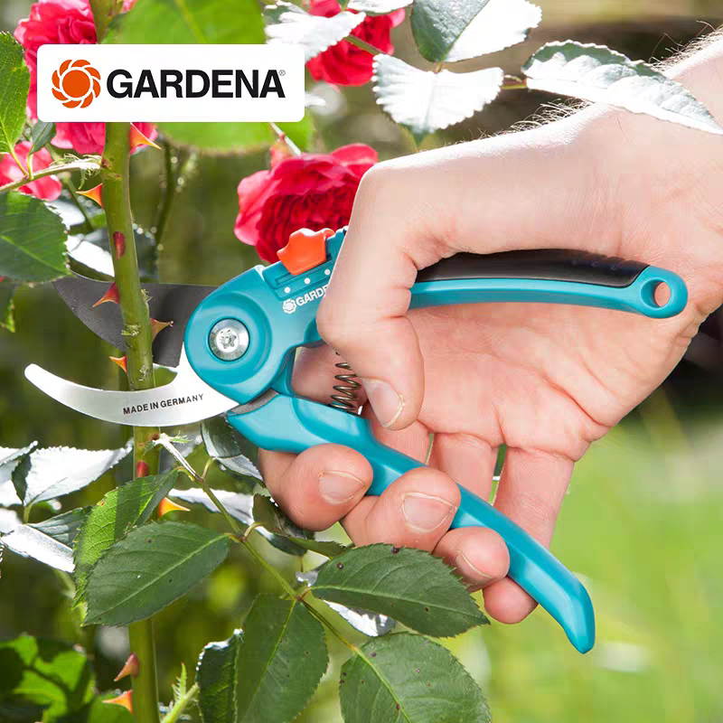 德国进口嘉丁拿园艺嫩枝花枝剪家用树枝修枝剪园林果树枝修剪工具