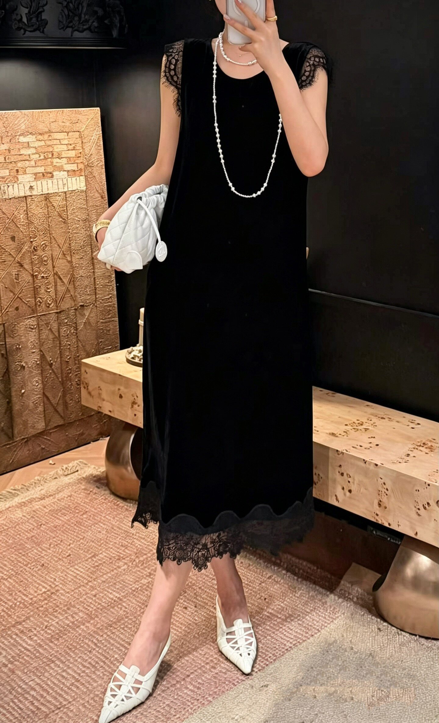 2026夏季新款气质蕾丝小飞袖连衣裙