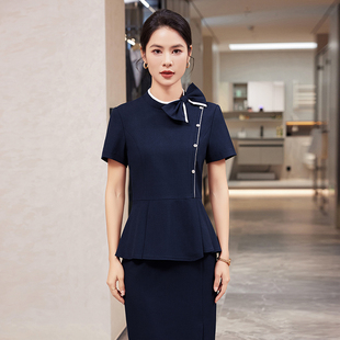 单件/套装夏季医美前台珠宝酒店礼仪短袖职业茶楼美容院通勤工装