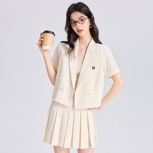 短袖西装外套女薄款夏季