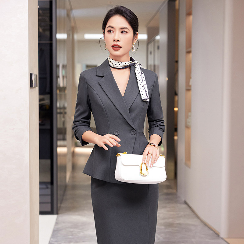 单件/套装职业长袖西装女美容职场主持人酒店前台珠宝店工作服秋