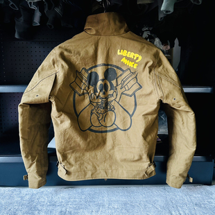 自由Mike战斗夹克 耐磨防风机车摩托棉衣 薄棉通勤棉服外套