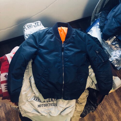 MA1飞行服夹克百搭棒球机车棉服 G00军事风户外面料棉情侣外套