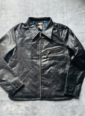 1930皮衣 擦色burwood软牛皮复刻经典美式复古定制皮夹克