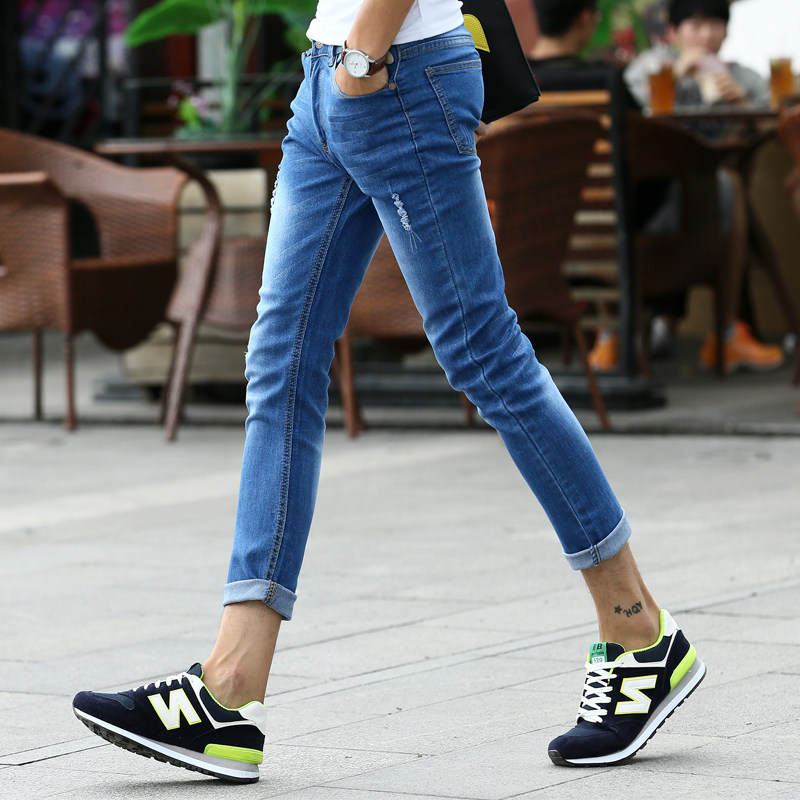 Jeans pour adolescent pieds Slim pour été - Ref 1462009 Image 1