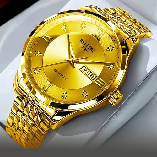 2025年新款进口全自动机芯表双日历防水韩版时尚高级数字男士手表