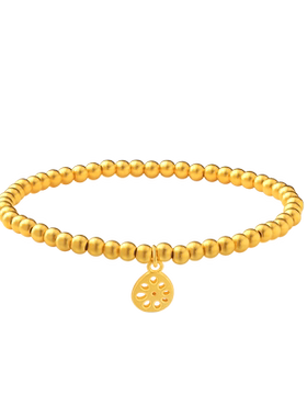 老庙黄金古韵古法藕片佛珠手串