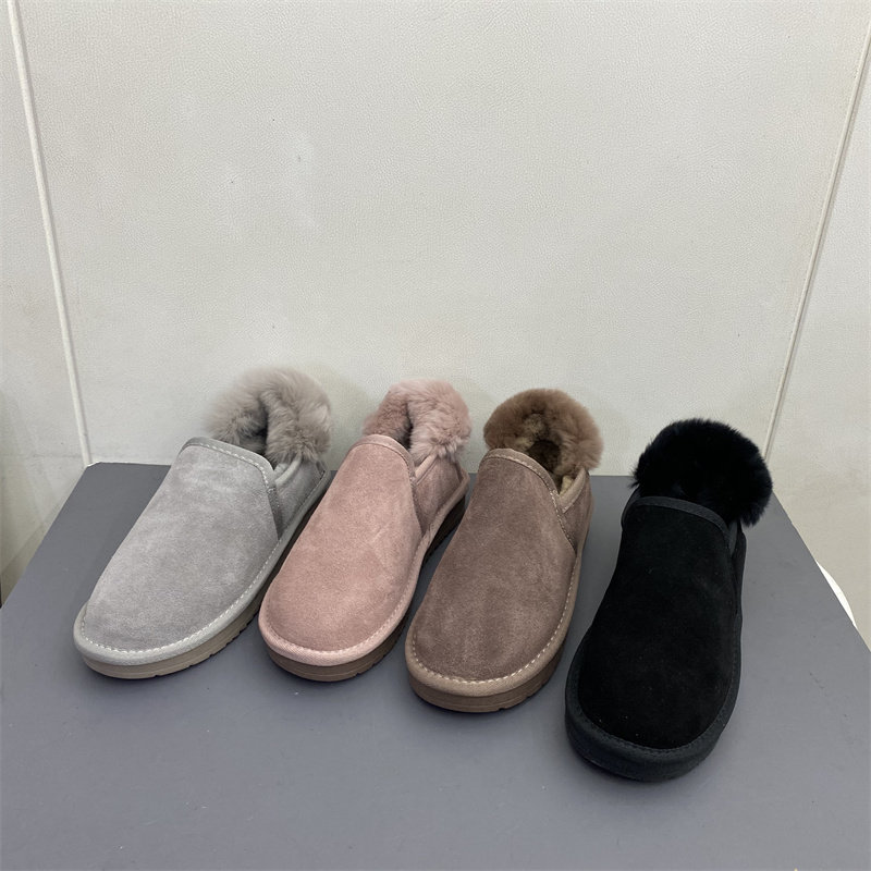 品牌断码真皮靴子女2023新款秋冬磨砂皮短靴平底加厚兔毛口雪地靴,女鞋,时尚雪地靴,淘宝优惠券,粉丝福利购,淘宝优惠卷