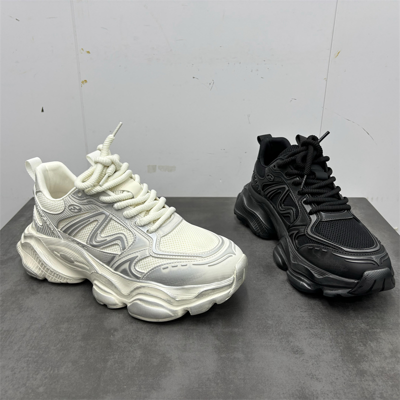休闲鞋松糕底轻便系带运动鞋男