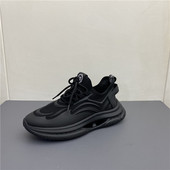 系带厚底轻便跑步运动鞋 断码 男春款 网布透气休闲鞋 男鞋 2023年新款