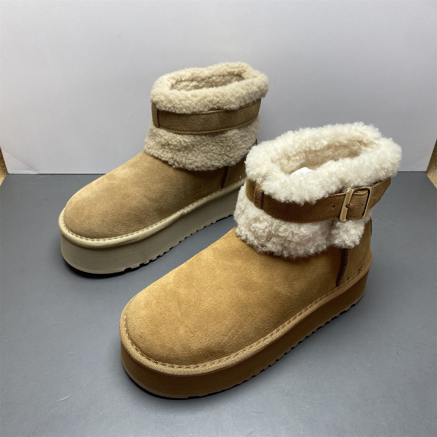 品牌断码真皮靴子女2025新款冬款牛反绒圆头厚底保暖雪地靴短靴女,女鞋,时尚雪地靴,淘宝优惠券,粉丝福利购,淘宝优惠卷