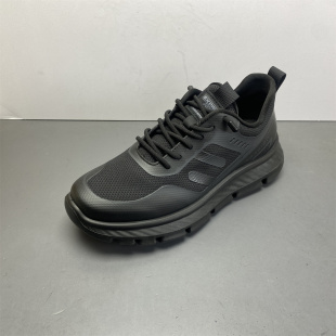 断码男鞋2026年新款男春款圆头厚底软底轻便休闲鞋透气网面运动鞋