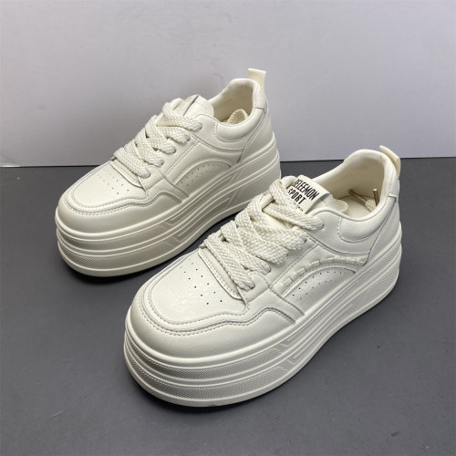 小白鞋松糕底增高百搭板鞋女