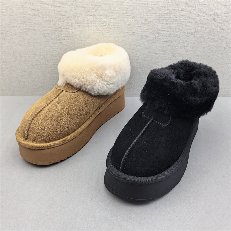 品牌断码真皮靴子女2025新款冬款牛反绒松糕底加厚羊毛口雪地靴女,女鞋,时尚雪地靴,淘宝优惠券,粉丝福利购,淘宝优惠卷