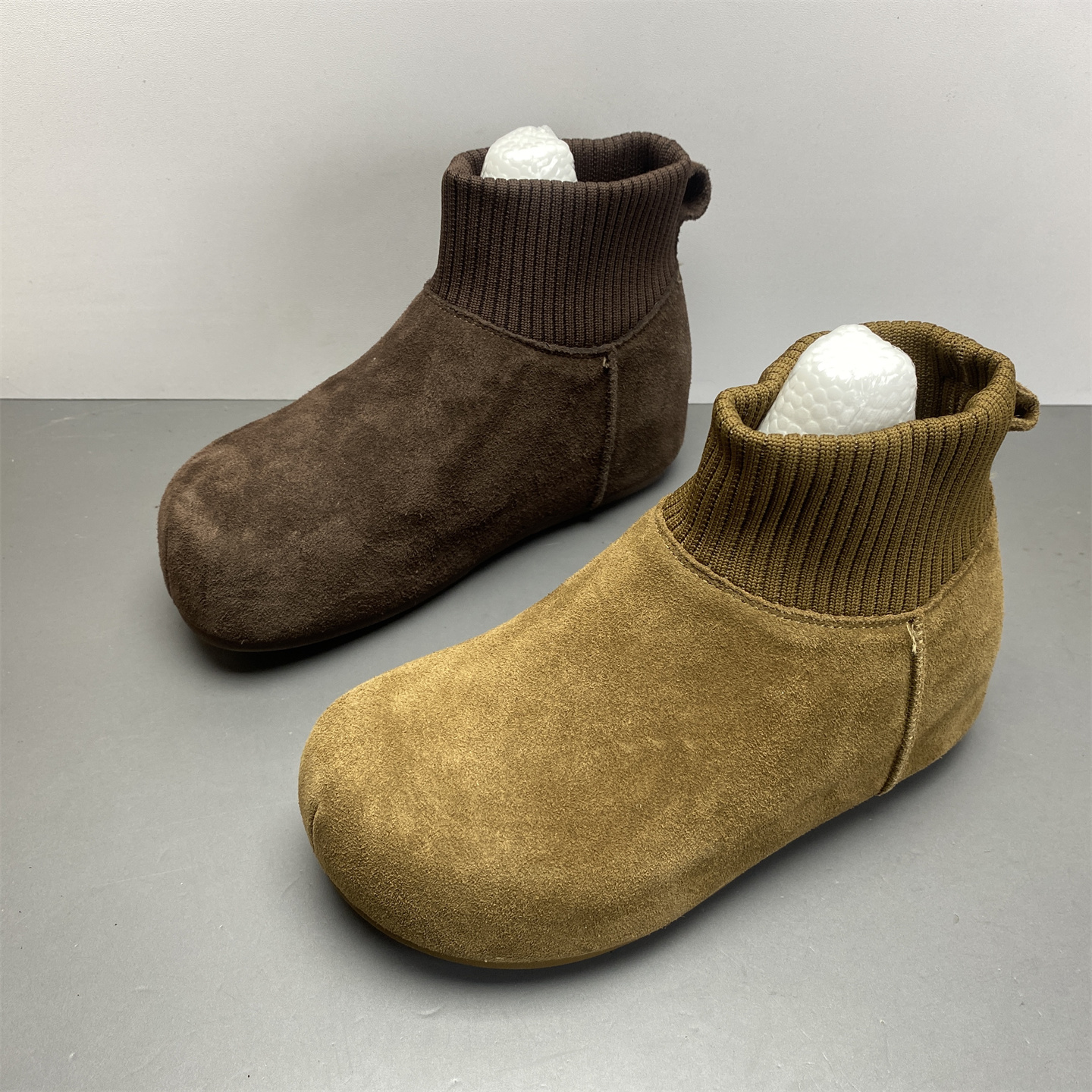 短靴中跟内增高保暖雪地靴