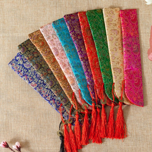 6-7寸折扇盒扇子配饰蕾丝扇袋精美双层女纱扇套绸布扇袋礼品袋子