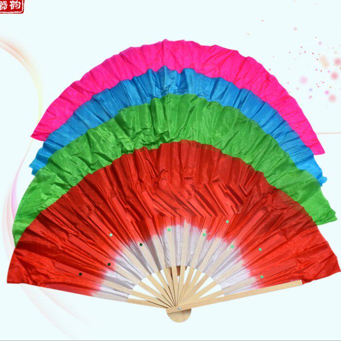 10把包邮儿童秧歌扇八寸大小号1尺竹骨双面广场舞蹈跳舞红色扇子