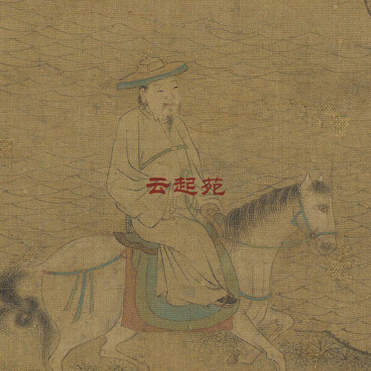明仇英春游晚归图轴二高清电子图片226M装饰宣传素材