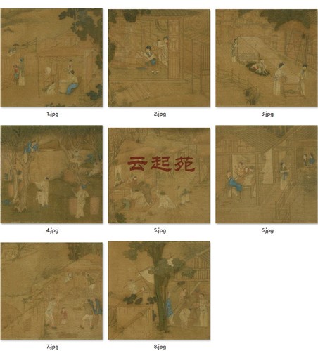 清佚名仿焦秉贞耕织图CX八开高清电子图片405M装饰宣传素材